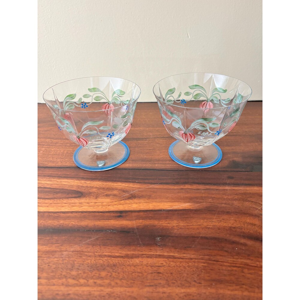 Vintage 5” Footed Bowl Maja by Orrefors - Pair